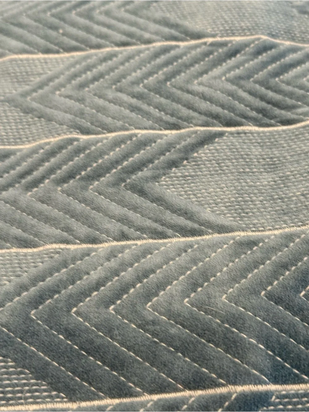 Textured Chevron 16”x24” lumbar pillow cover in Teal Blue